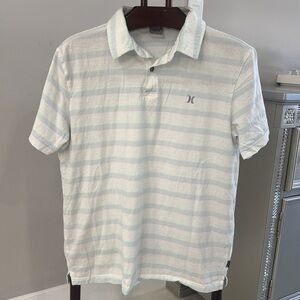 Hurley Coastal Dunes CTN Jersey Cotton Striped Polo Shirt.  Sz M